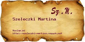 Szeleczki Martina névjegykártya